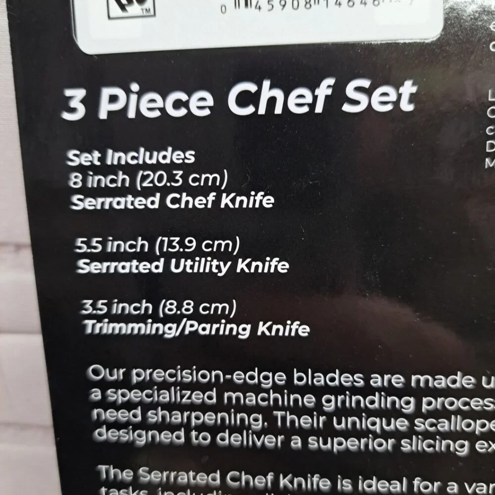 Farberware Precise‎ Slice, Bright Color Soft Grip, 3 Piece Chef Set